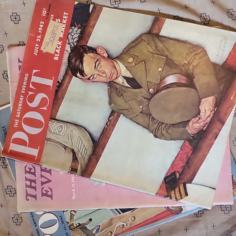 Vintage 1940s Saturday Evening Post Magazines